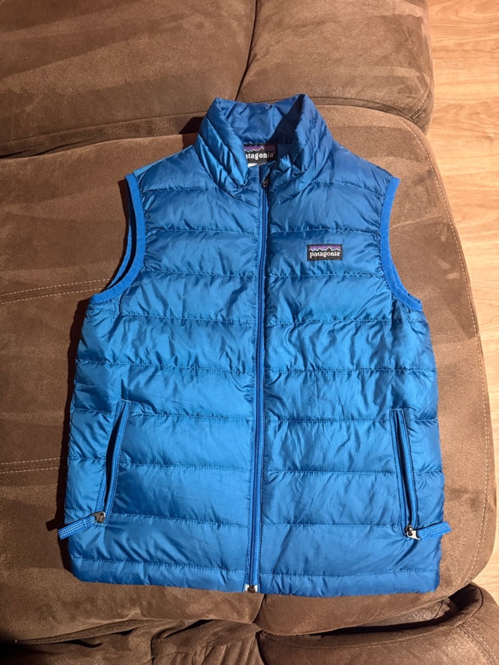 Patagonia Men’s Bright Blue Quilted Down Vest